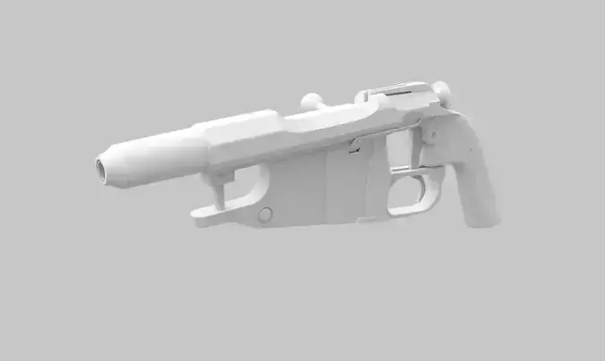 WWI Russian Obrez pistol 3D model