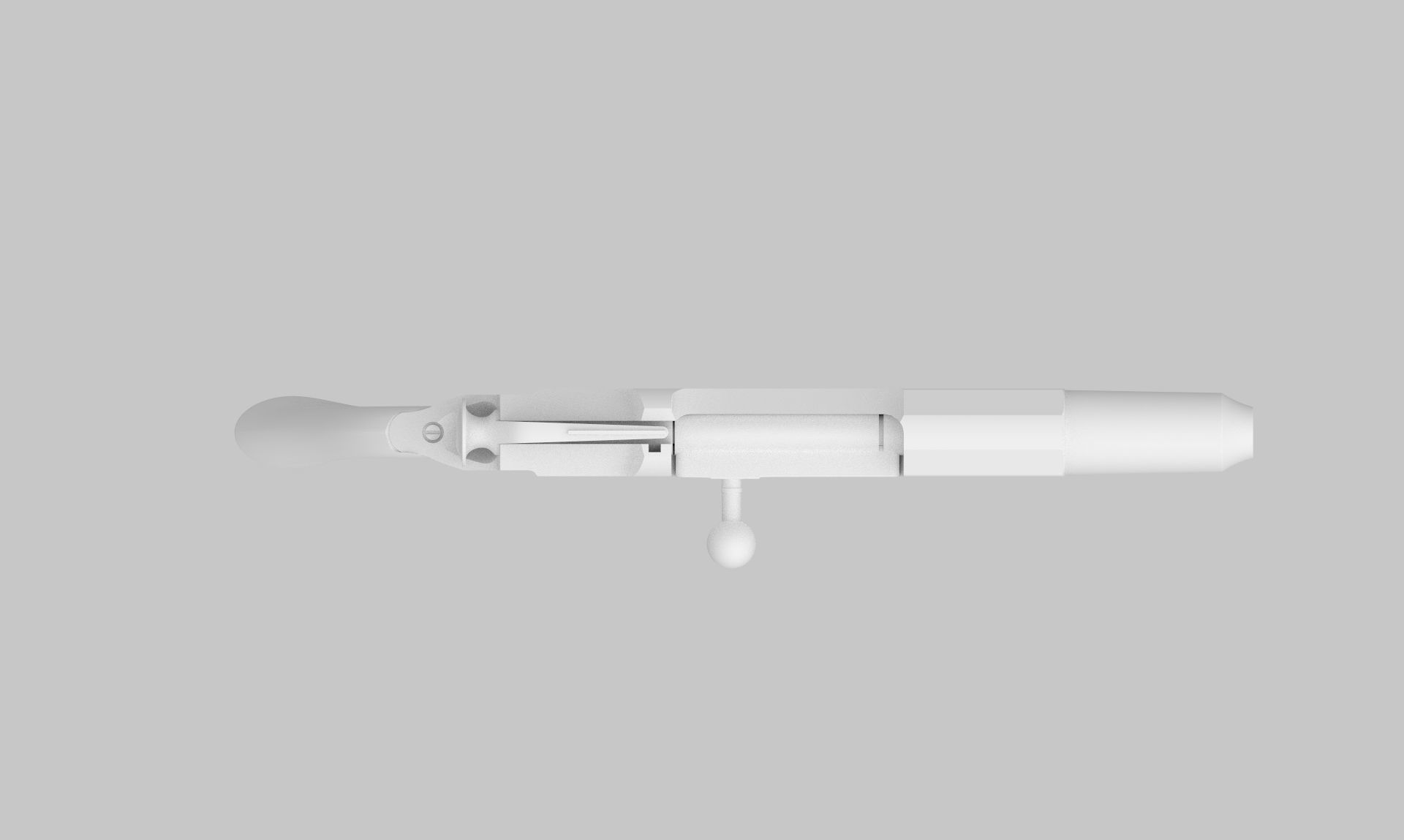 WWI Russian Obrez pistol 3D model_6