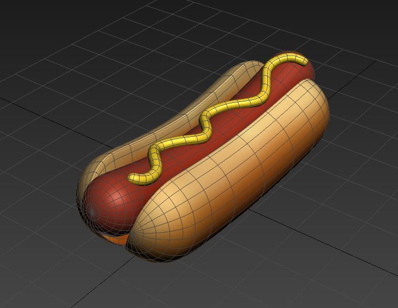 Hotdog hot dog 3D model_7