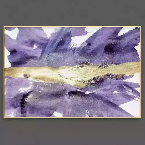 Purple gold decor art