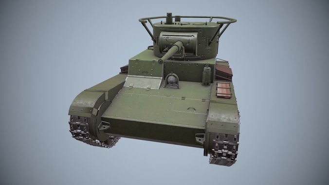 Panzer T-26 model Low-poly 3D model