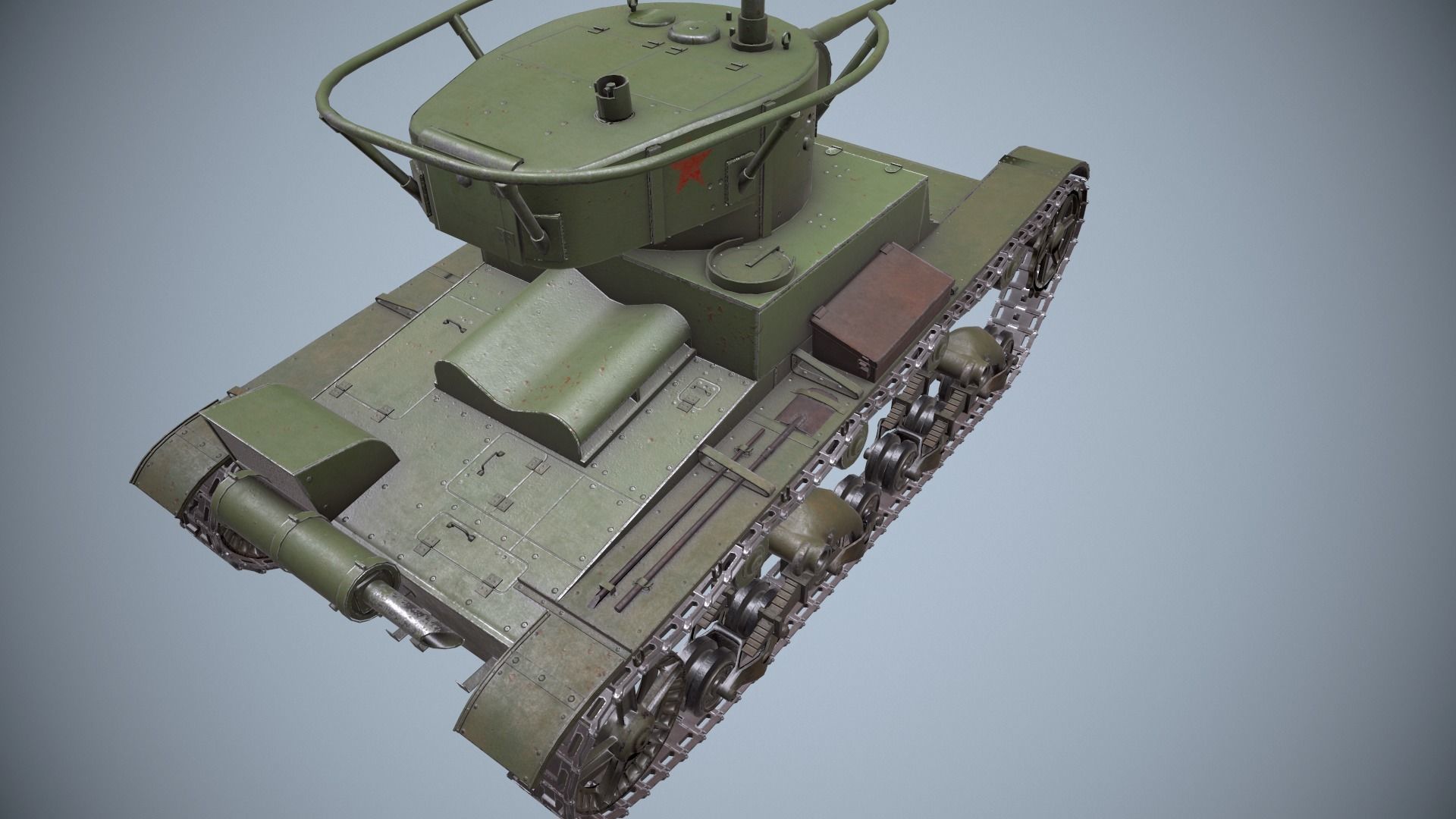 Panzer T-26 model Low-poly 3D model_4