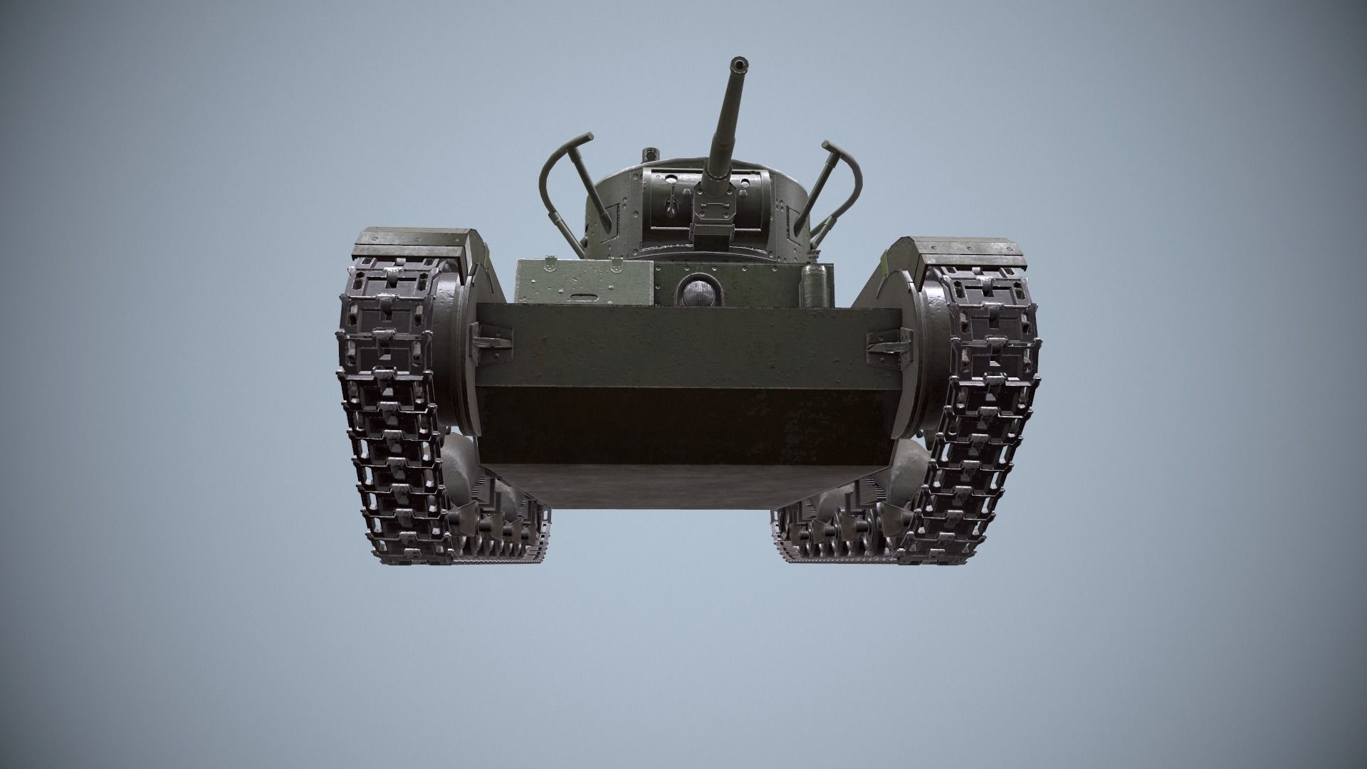 Panzer T-26 model Low-poly 3D model_9