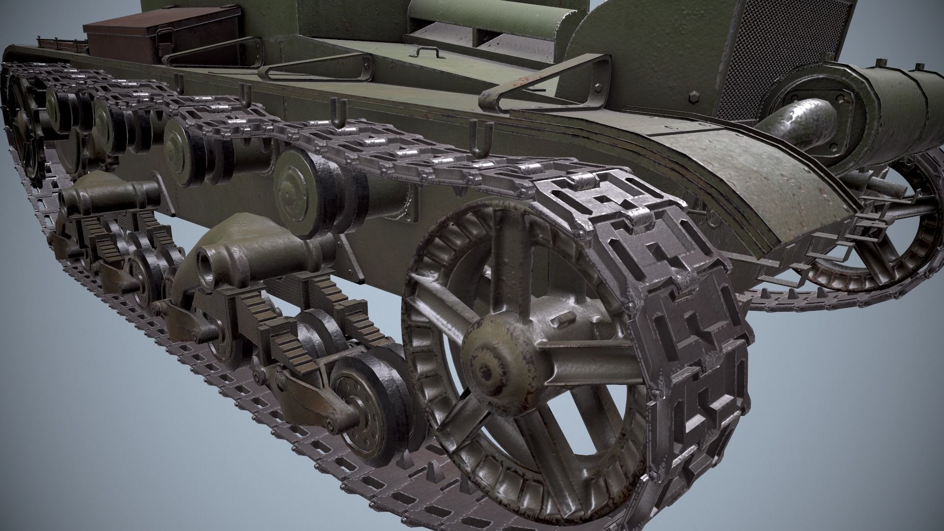 Panzer T-26 model Low-poly 3D model_2