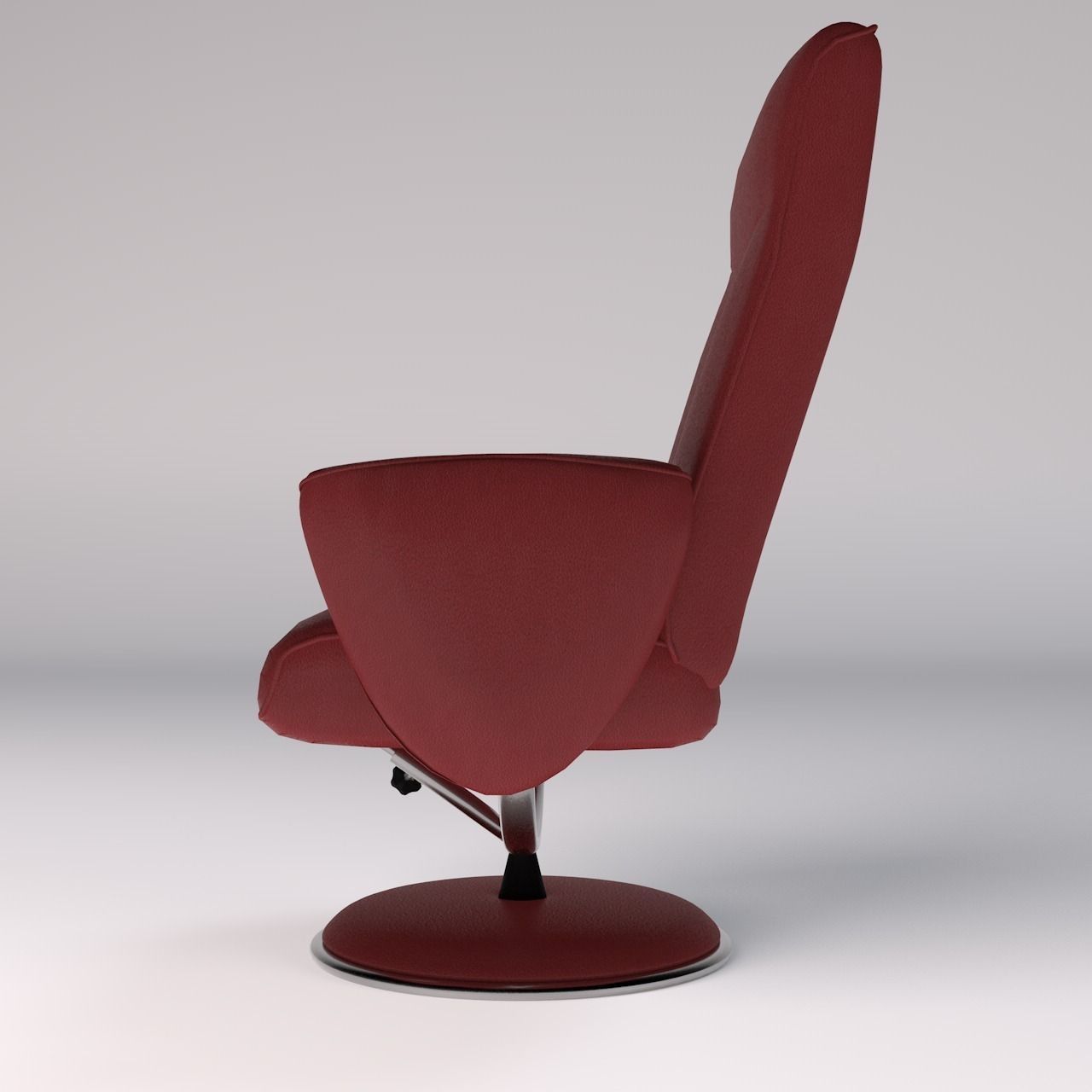 Leather Office Chair Low-poly 3D model_2