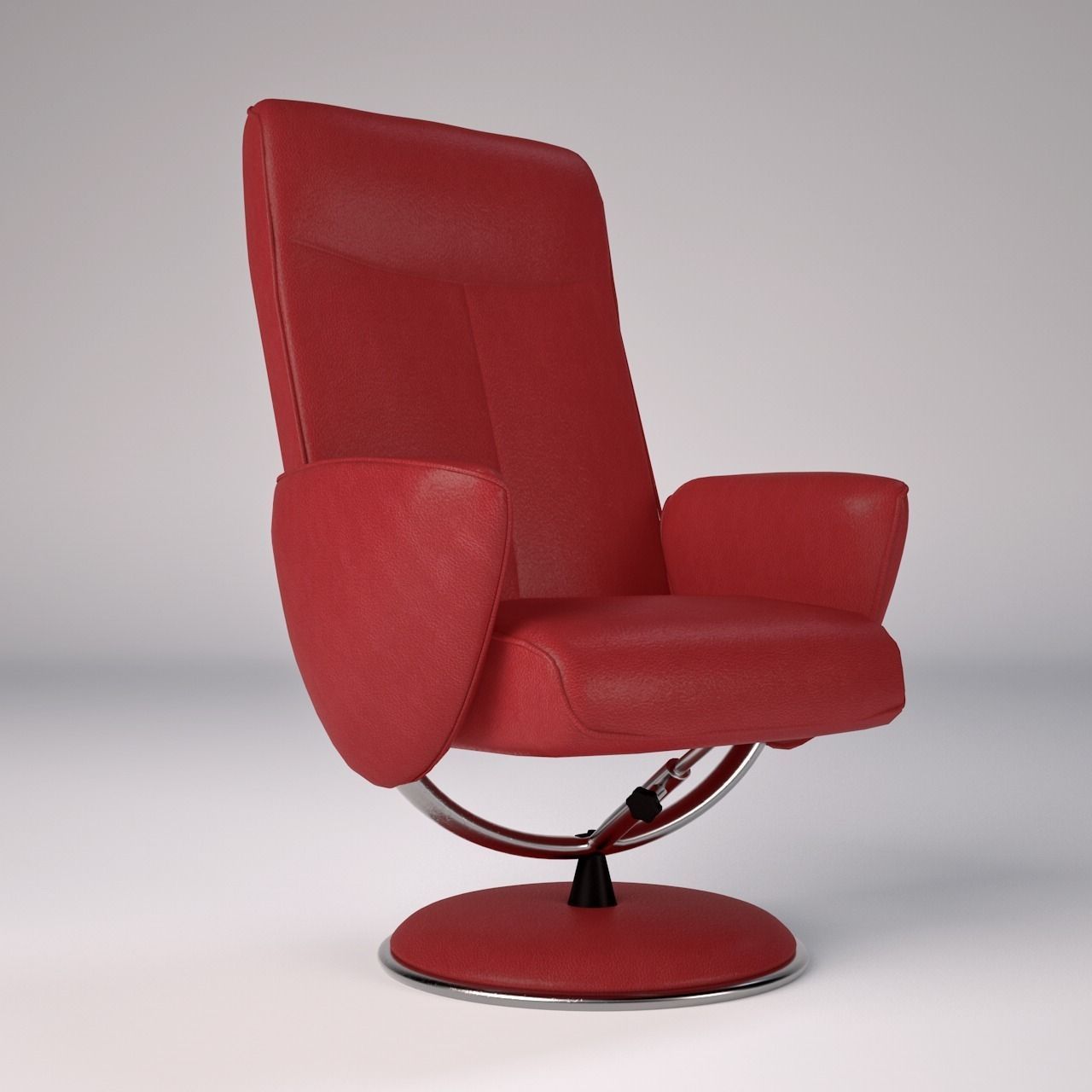 Leather Office Chair Low-poly 3D model_0