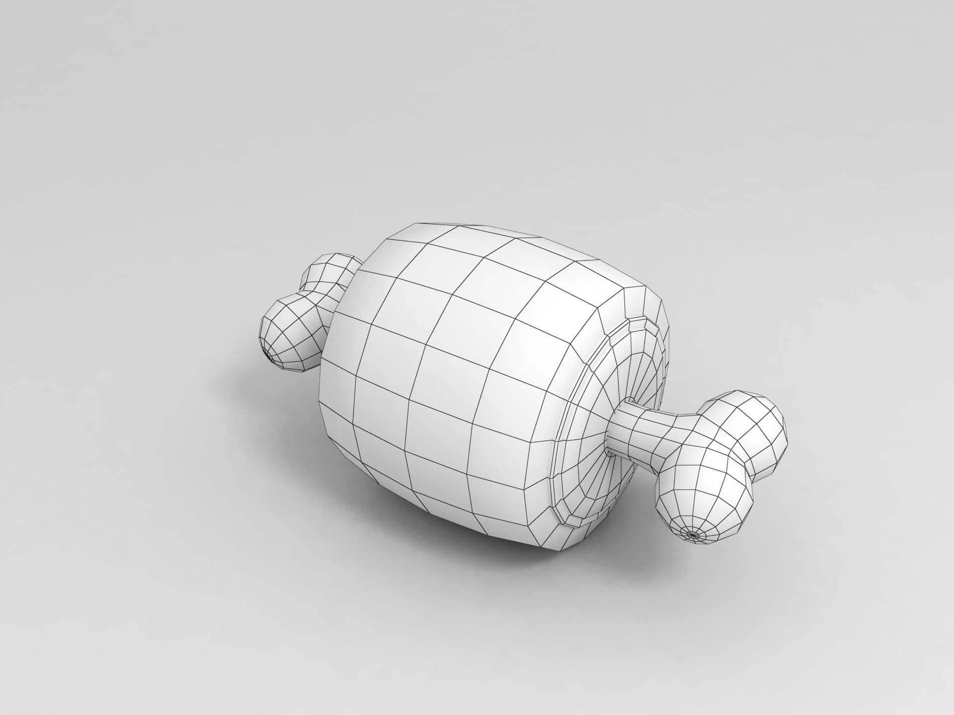 Cartoon Ham 3D model_5