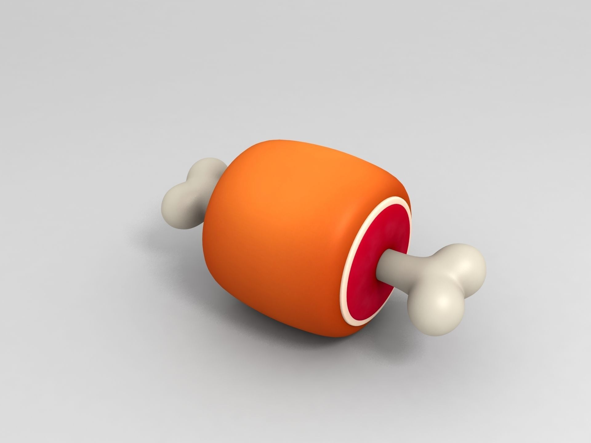 Cartoon Ham 3D model_1