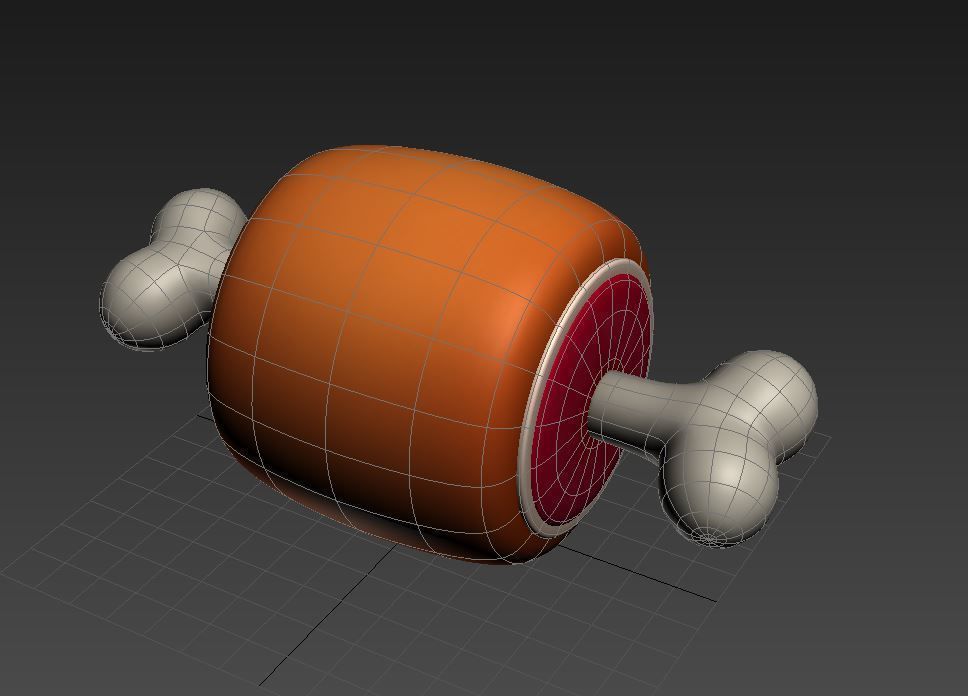 Cartoon Ham 3D model_7