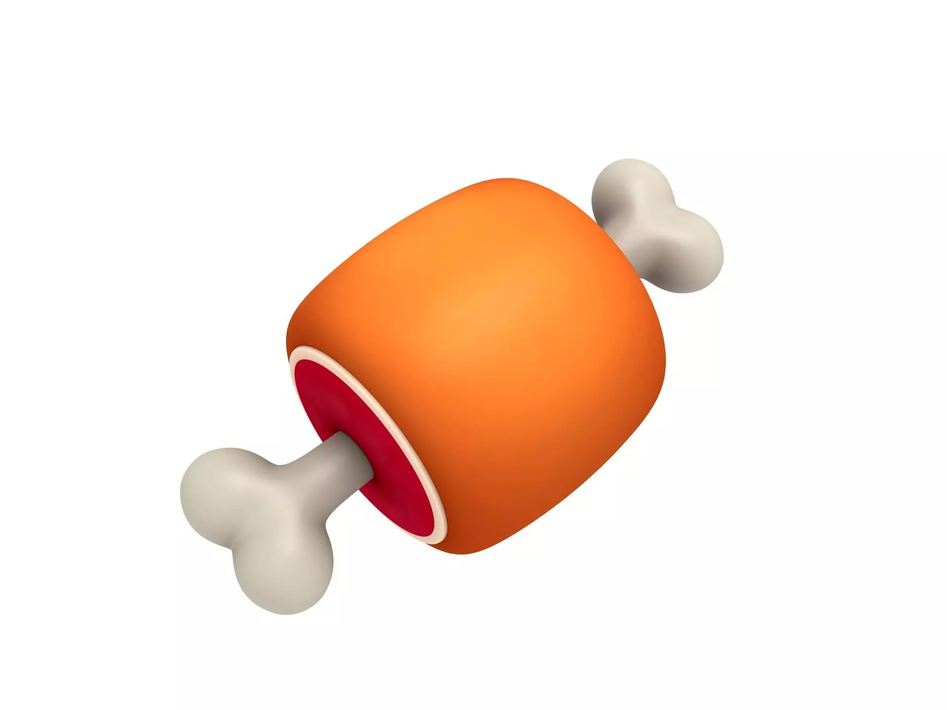 Cartoon Ham 3D model_0