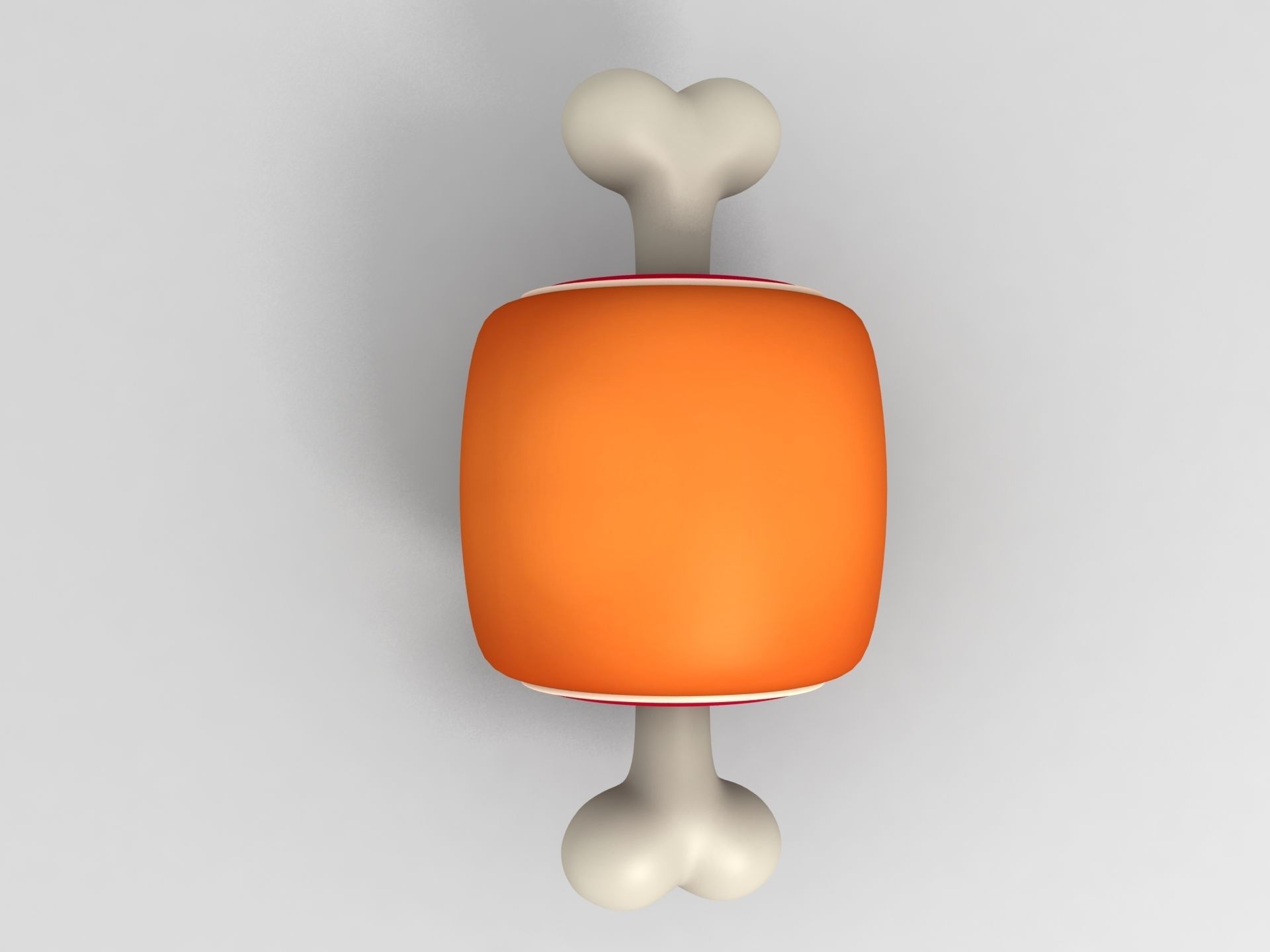 Cartoon Ham 3D model_4