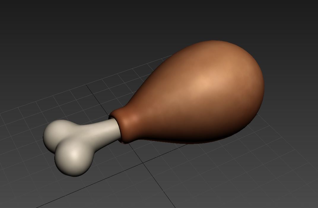 Chicken Leg 3D model_6