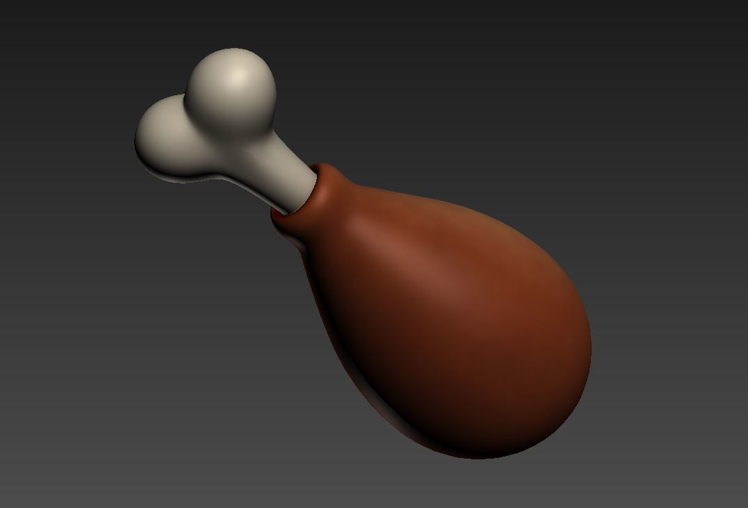 Chicken Leg 3D model_8