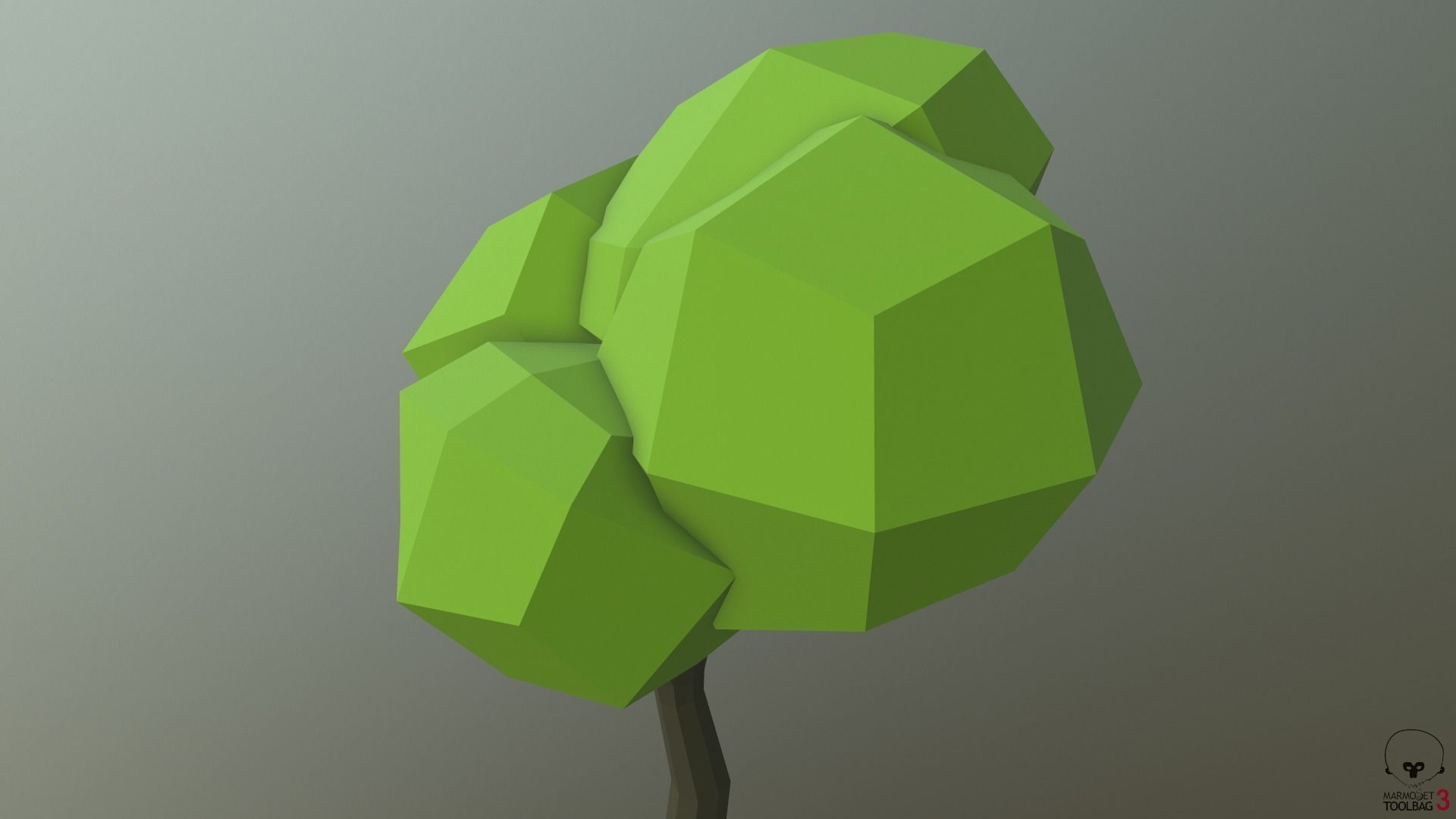Tree Cartoon Low Poly  Free low-poly 3D model_6