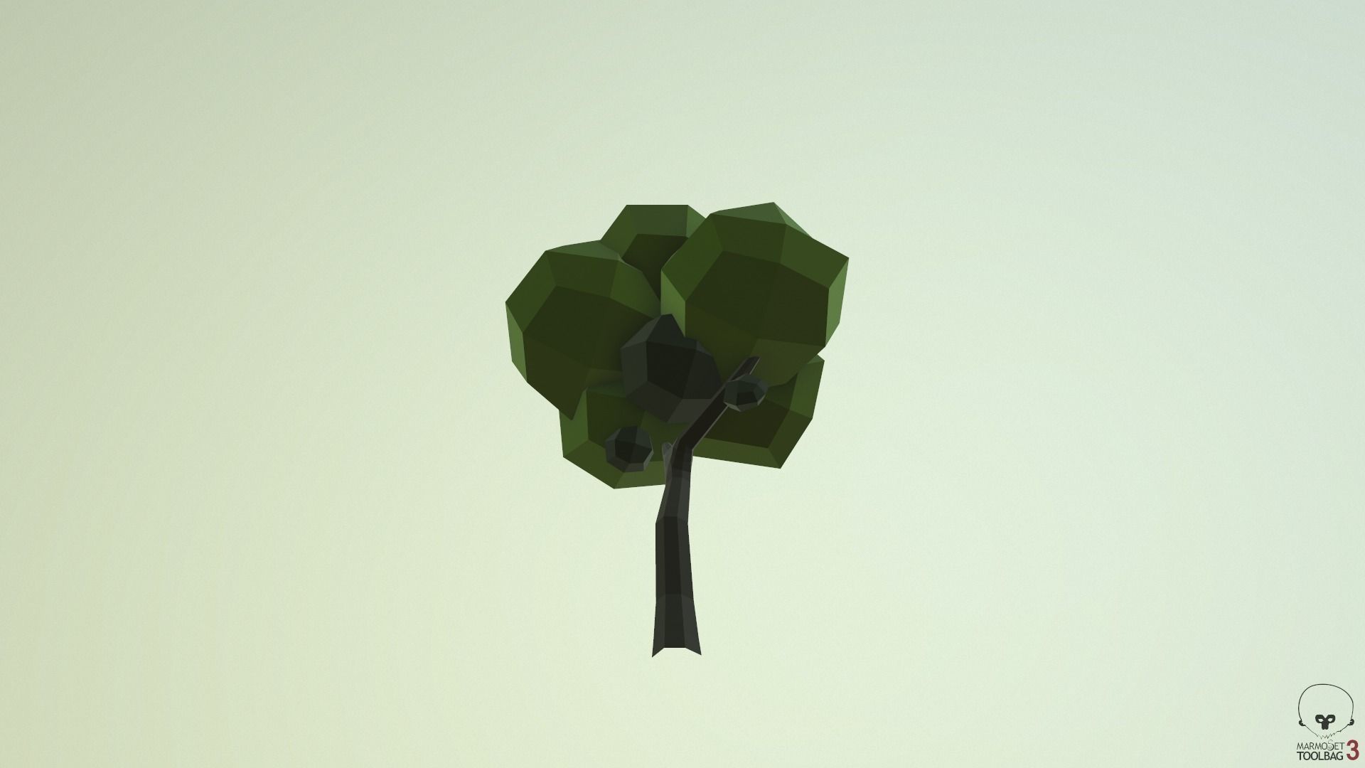Tree Cartoon Low Poly  Free low-poly 3D model_4