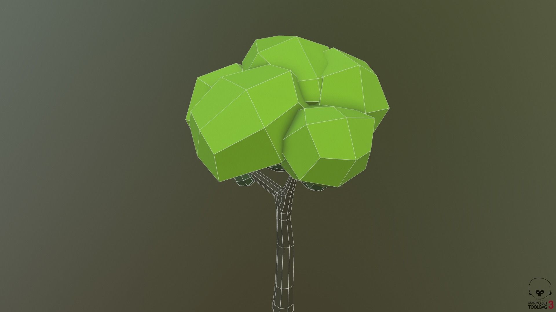 Tree Cartoon Low Poly  Free low-poly 3D model_5
