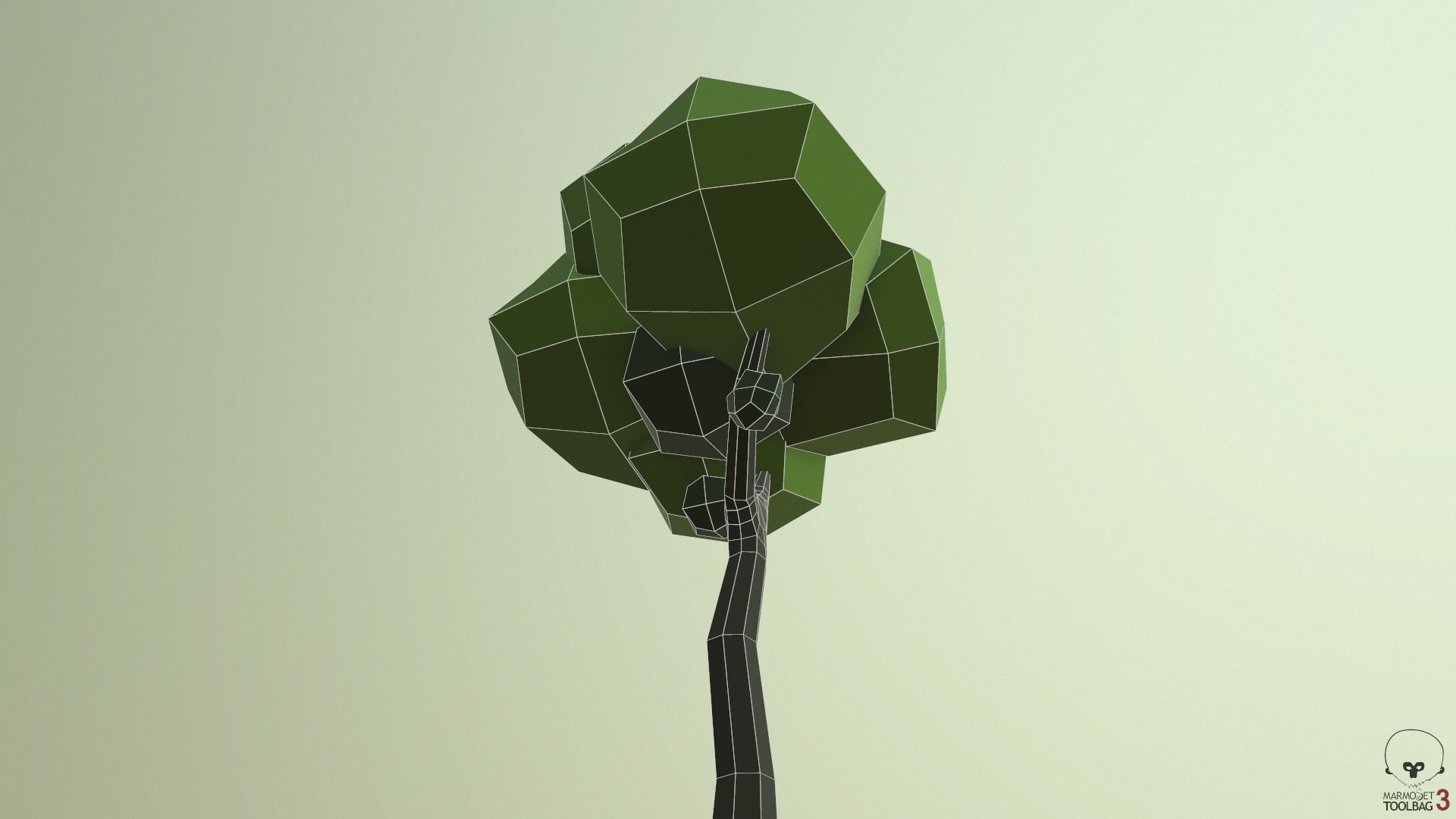 Tree Cartoon Low Poly  Free low-poly 3D model_3
