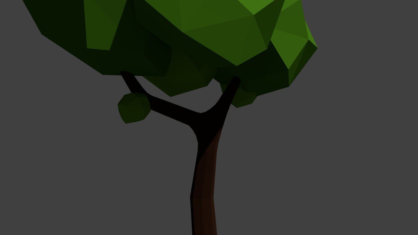 Tree Cartoon Low Poly  Free low-poly 3D model_14
