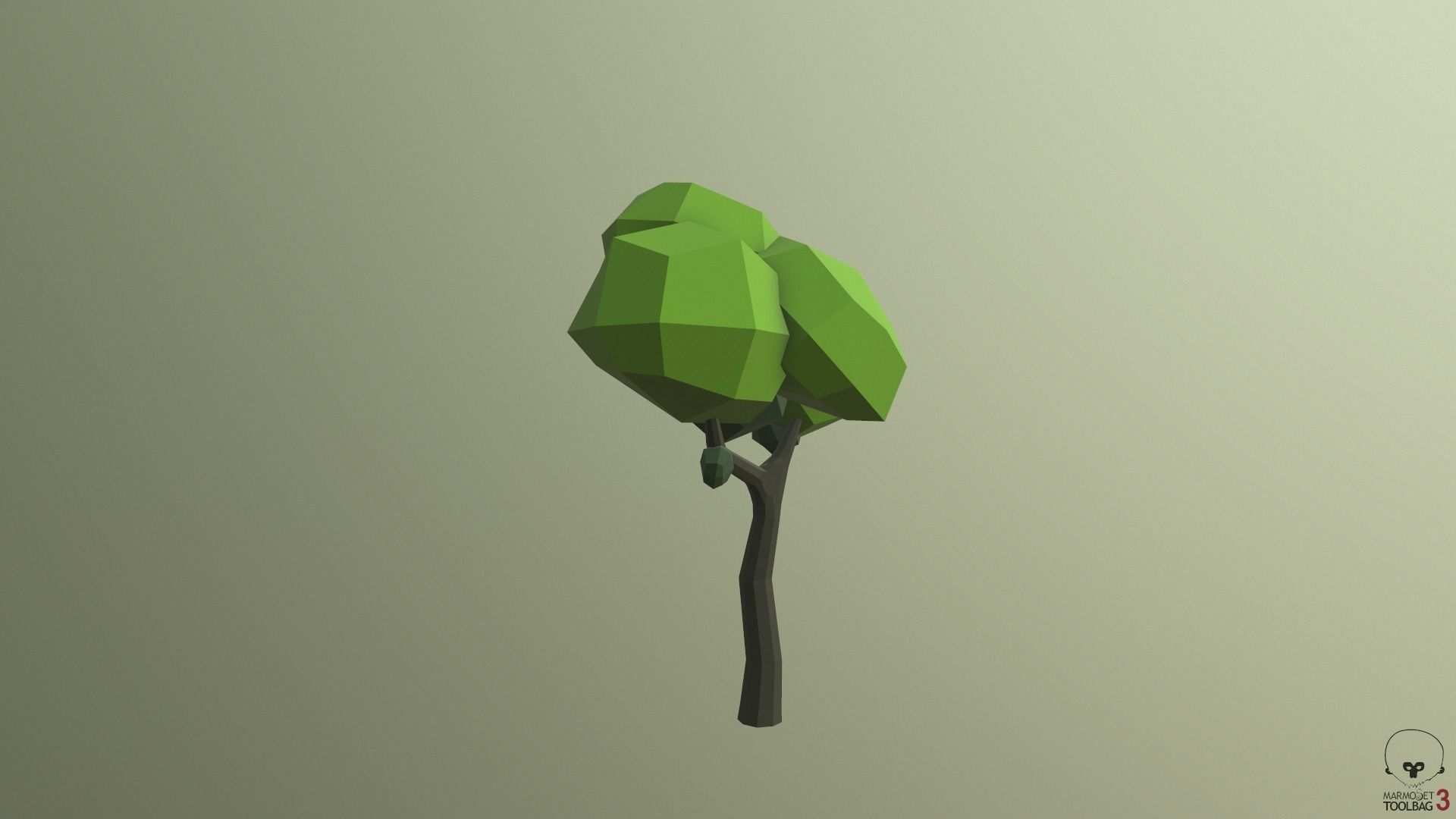 Tree Cartoon Low Poly  Free low-poly 3D model_7