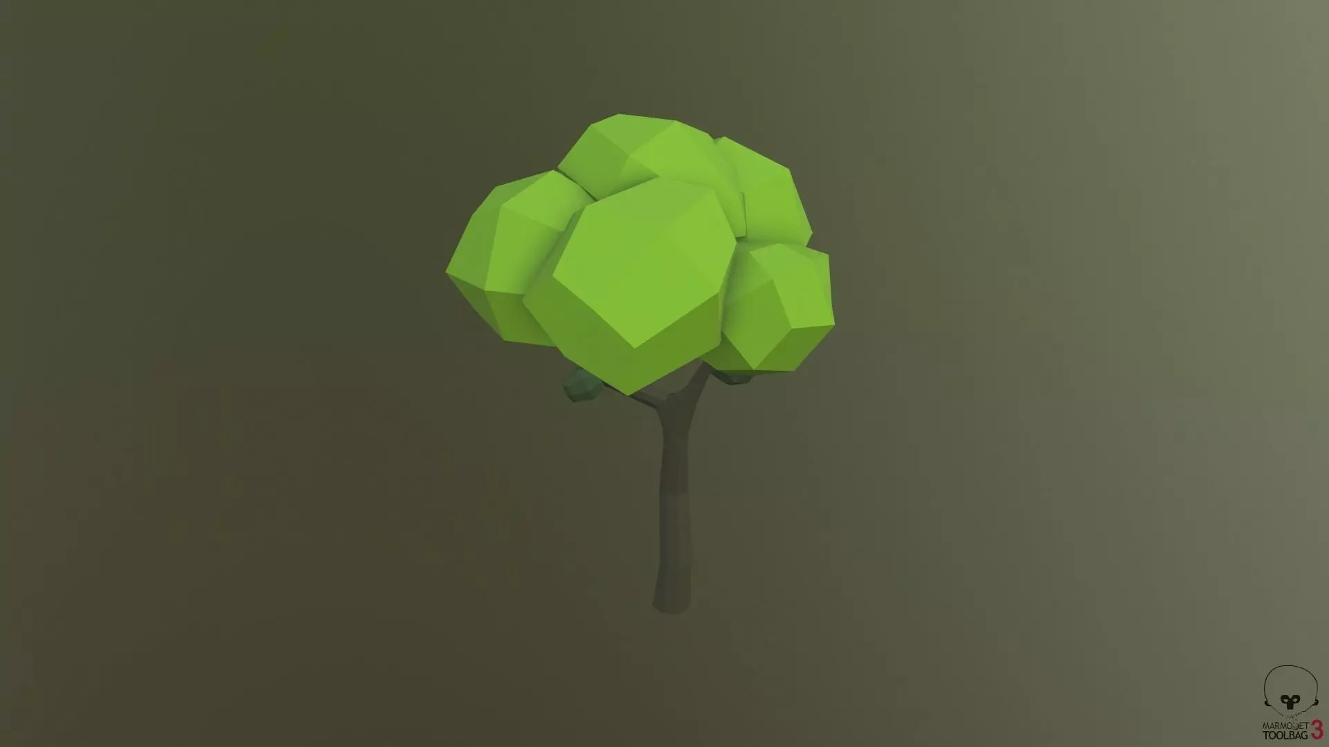 Tree Cartoon Low Poly  Free low-poly 3D model_0