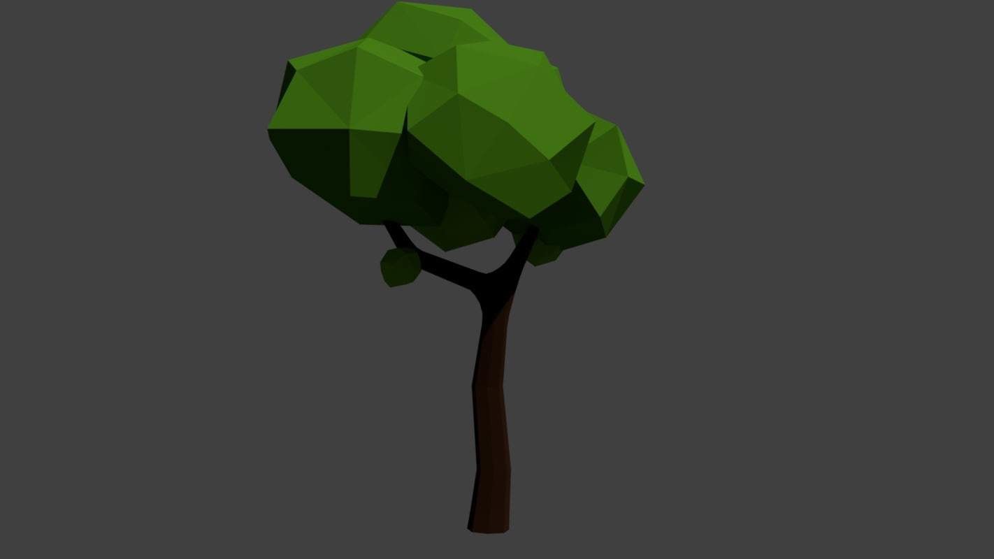 Tree Cartoon Low Poly  Free low-poly 3D model_13