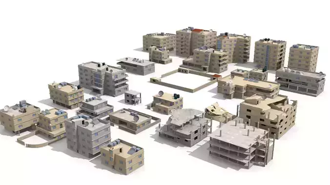 arabian city 27 Buildings 3D model