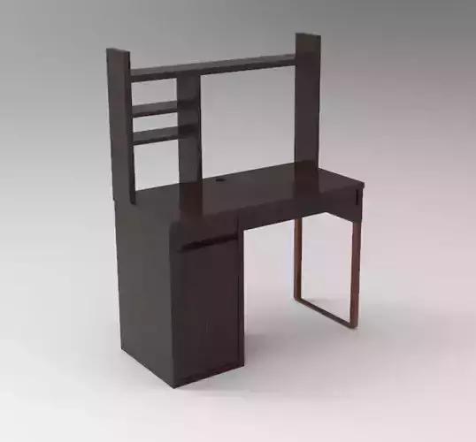 MICKE computer work station brown table