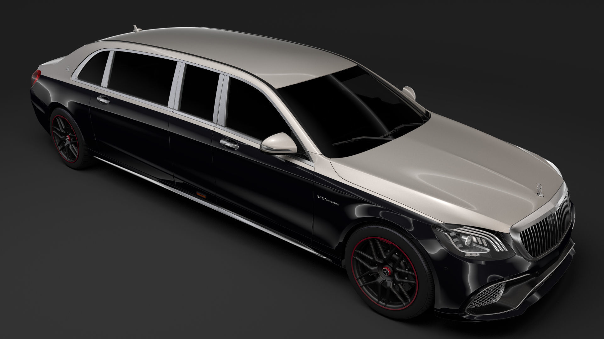 Mercedes AMG Maybach S 65 Pullman VV222 2019 3D model_9