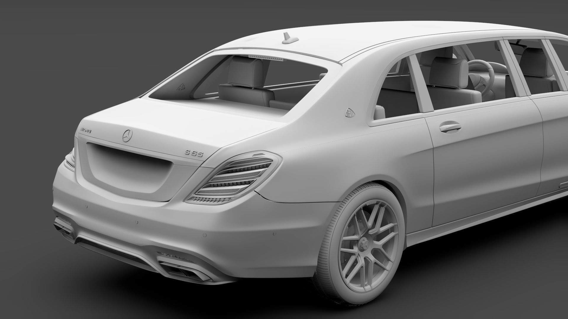 Mercedes AMG Maybach S 65 Pullman VV222 2019 3D model_16