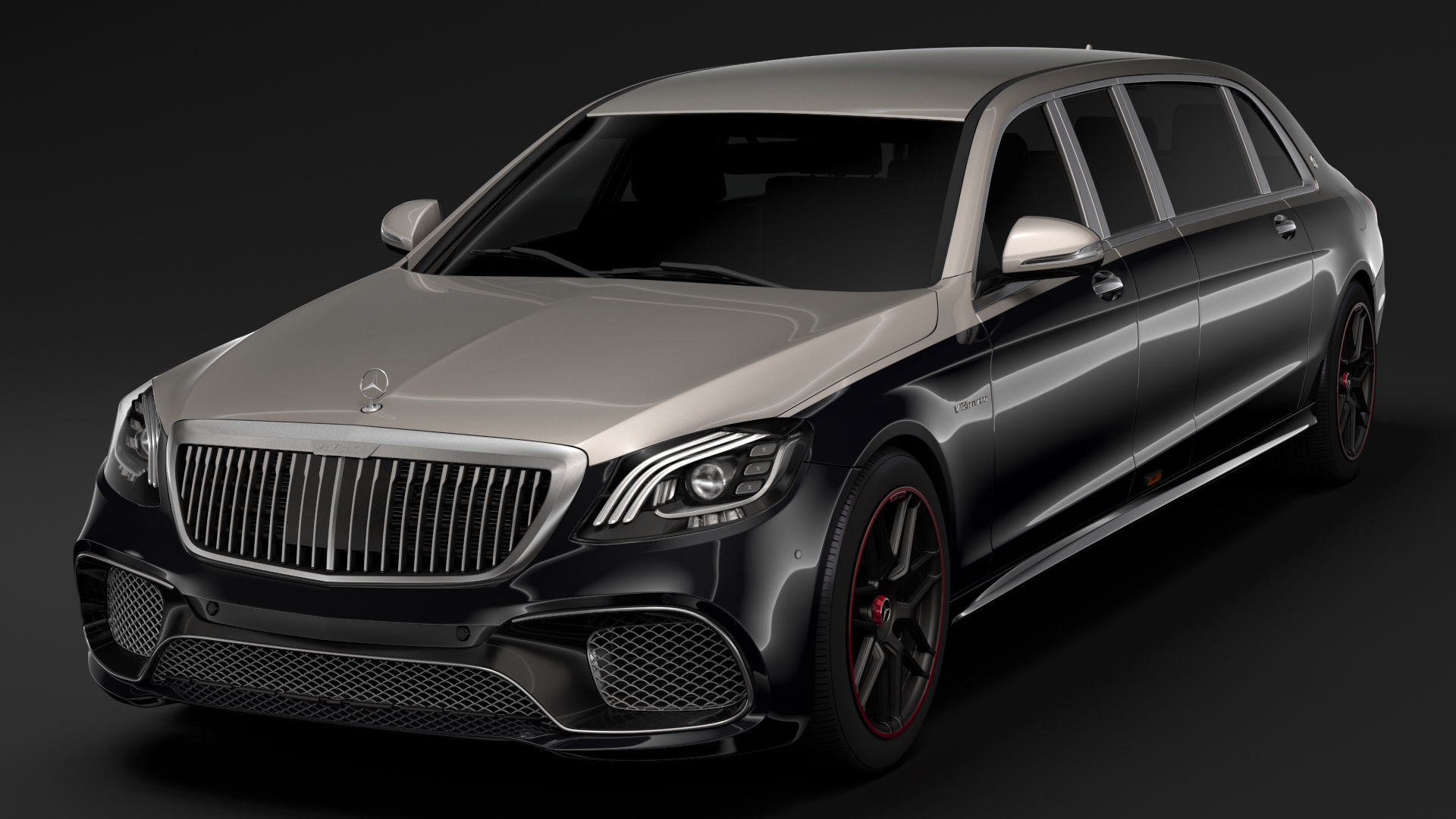 Mercedes AMG Maybach S 65 Pullman VV222 2019 3D model_3