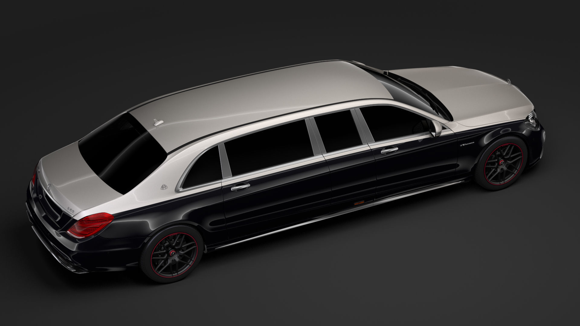 Mercedes AMG Maybach S 65 Pullman VV222 2019 3D model_11