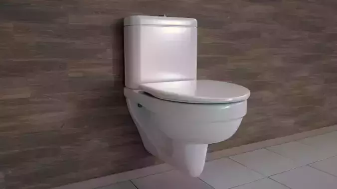 Toilet UV Lightmapped - includes LODs - Octane ready Low-poly 3D model