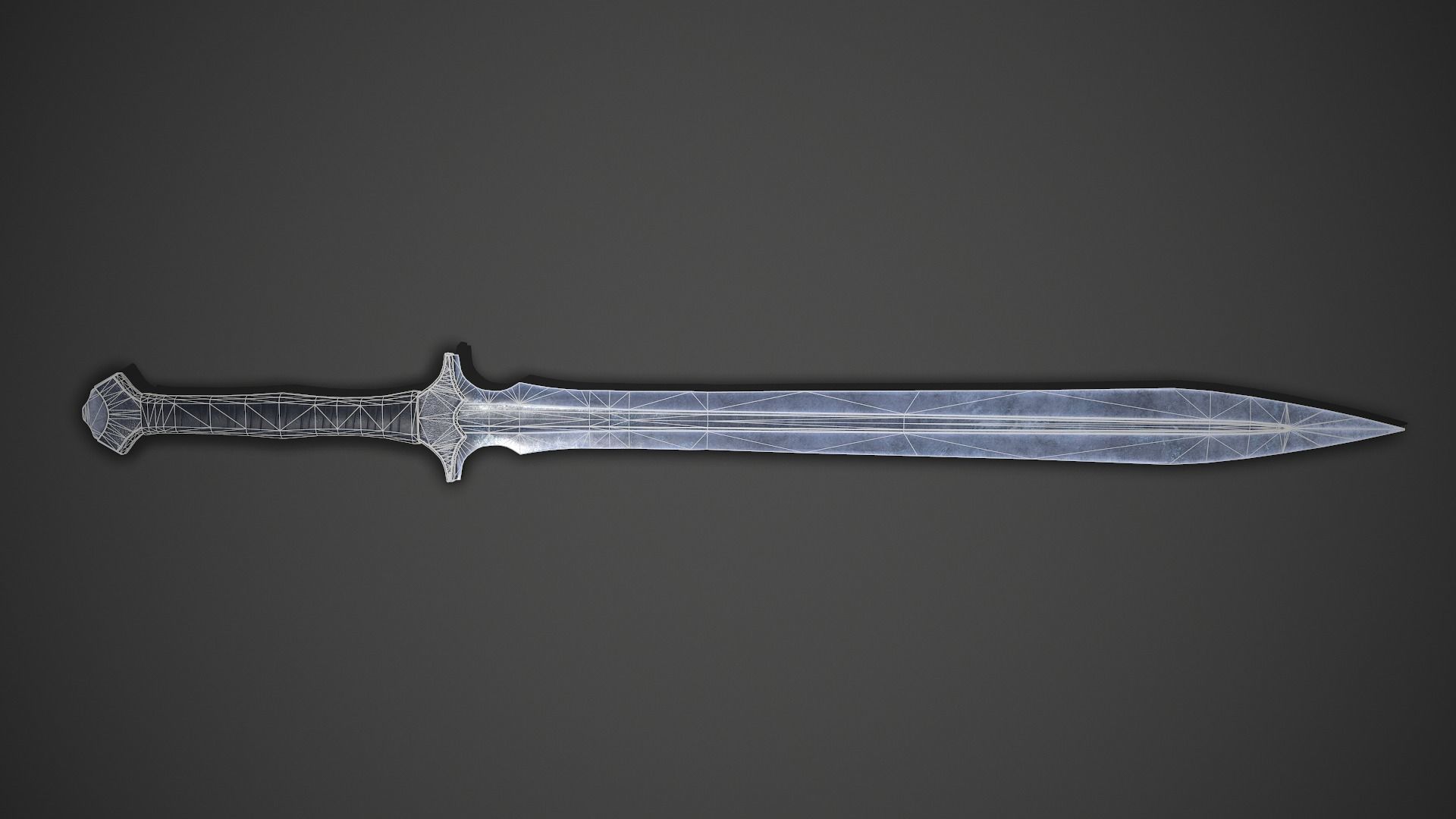 Post-Apocalyptic Leafblade Low-poly 3D model_3