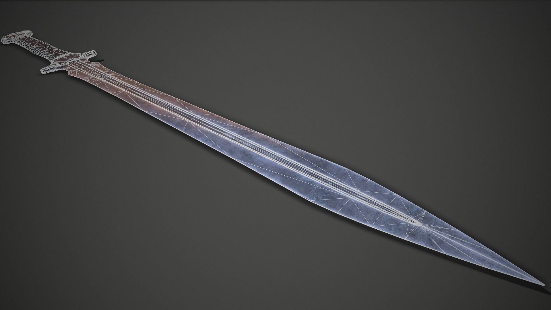 Post-Apocalyptic Leafblade Low-poly 3D model_5