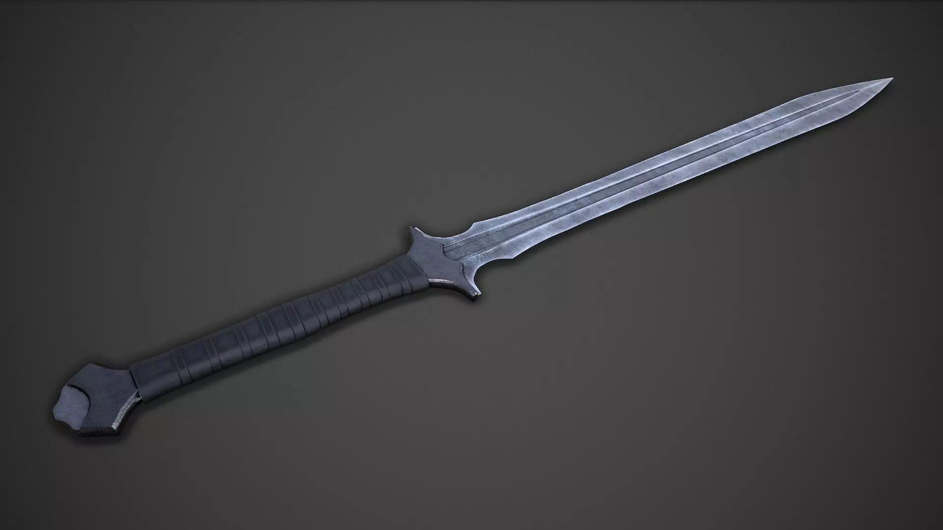 Post-Apocalyptic Leafblade Low-poly 3D model_0
