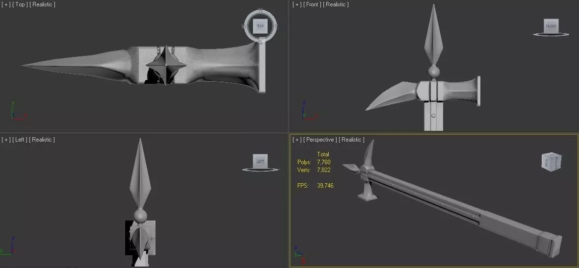 Arms and Armour of the Medieval Knight 2 Low-poly 3D model_0