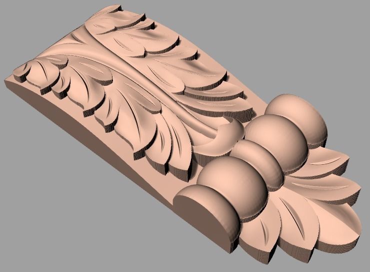 Door Post flower 3D STL Model for CNC Router Carving E949 3D model_1