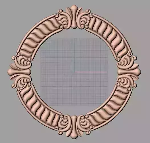 Furniture decoration round flower 3D STL model for CNC E922