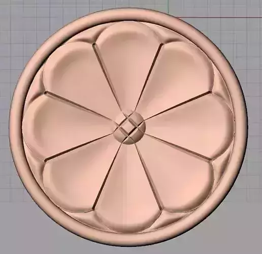 Furniture decoration round flower 3D STL model for CNC E921