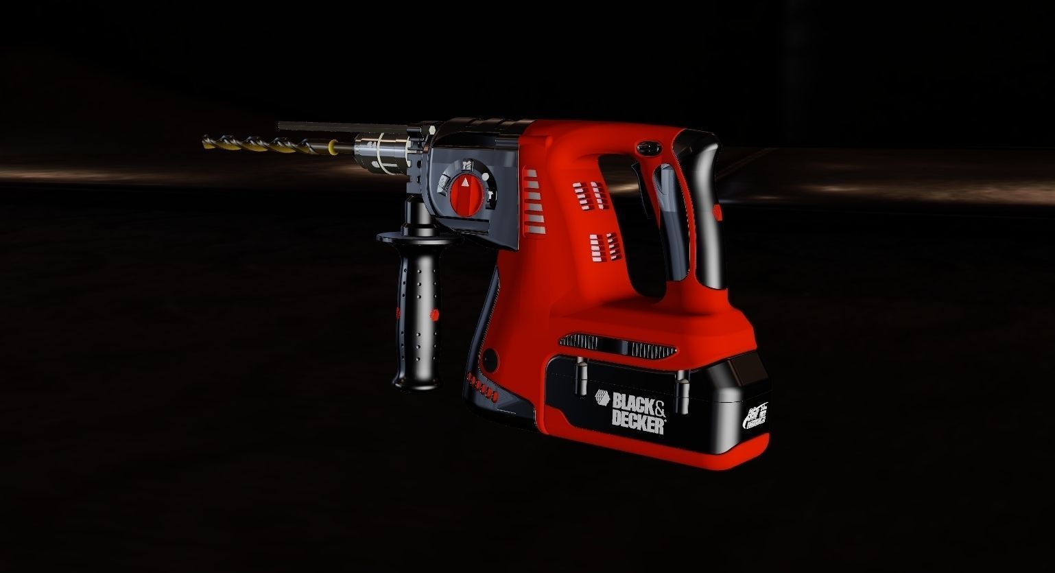 Black Decker SDS Drill free 3D model CGTrader