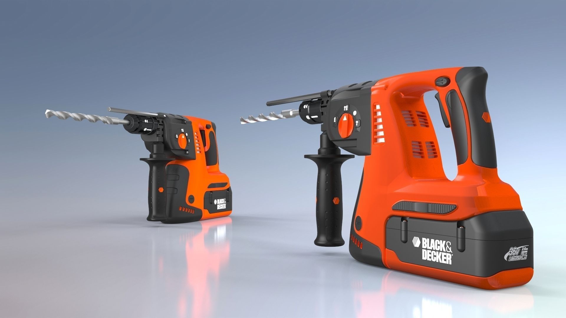 Black Decker SDS Drill free 3D model CGTrader