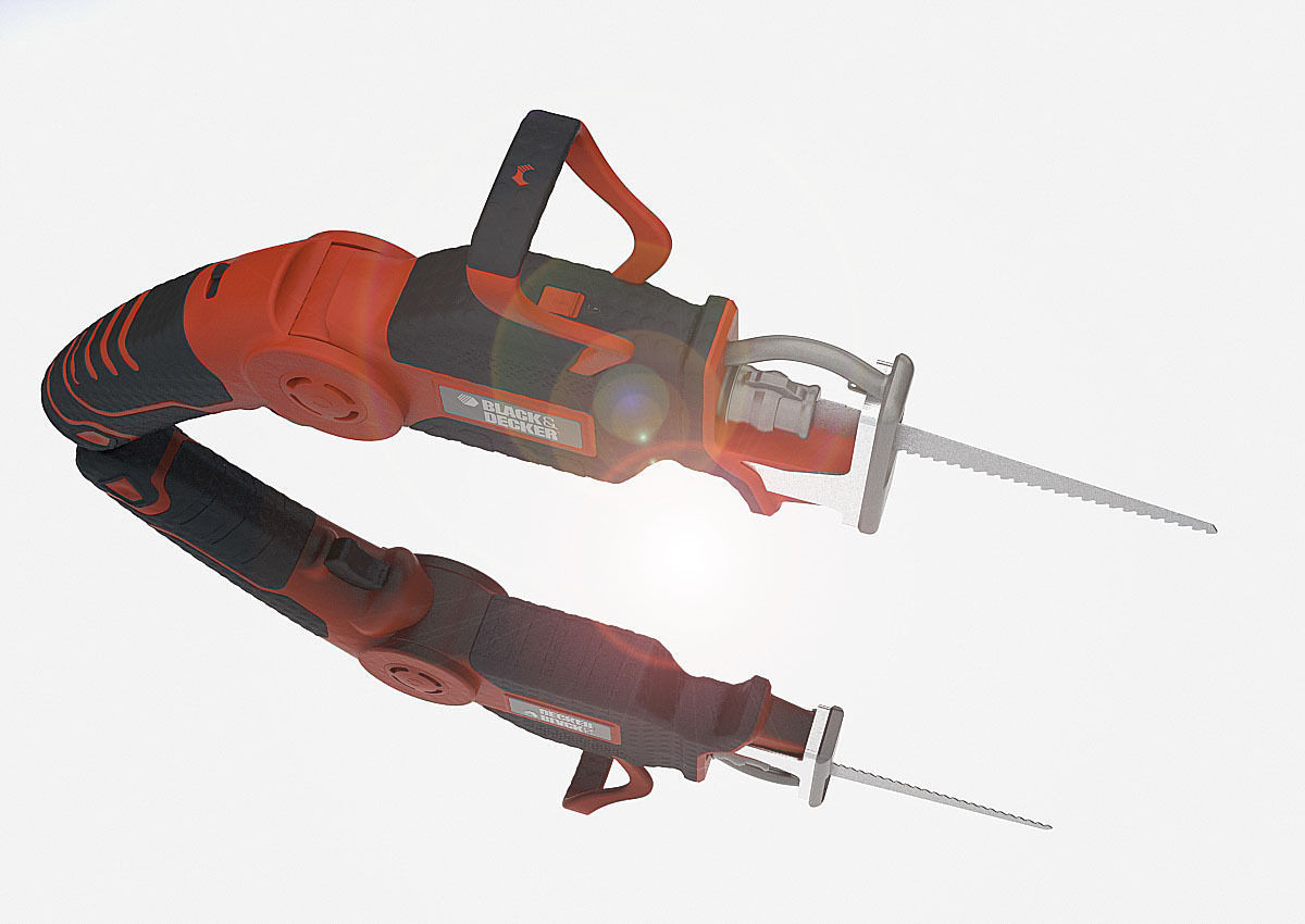 Black Decker Reciprocating Saw Free 3D model_7