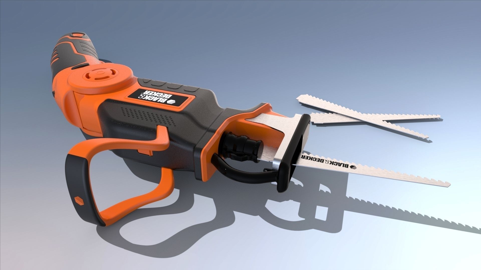Black Decker Reciprocating Saw Free 3D model_1