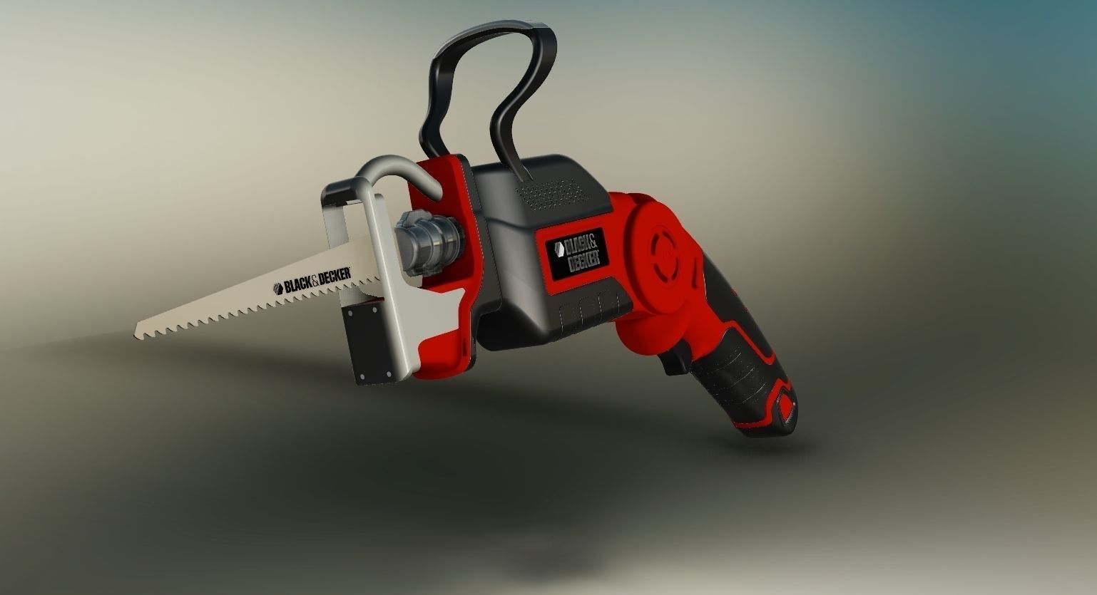 Black Decker Reciprocating Saw Free 3D model_5