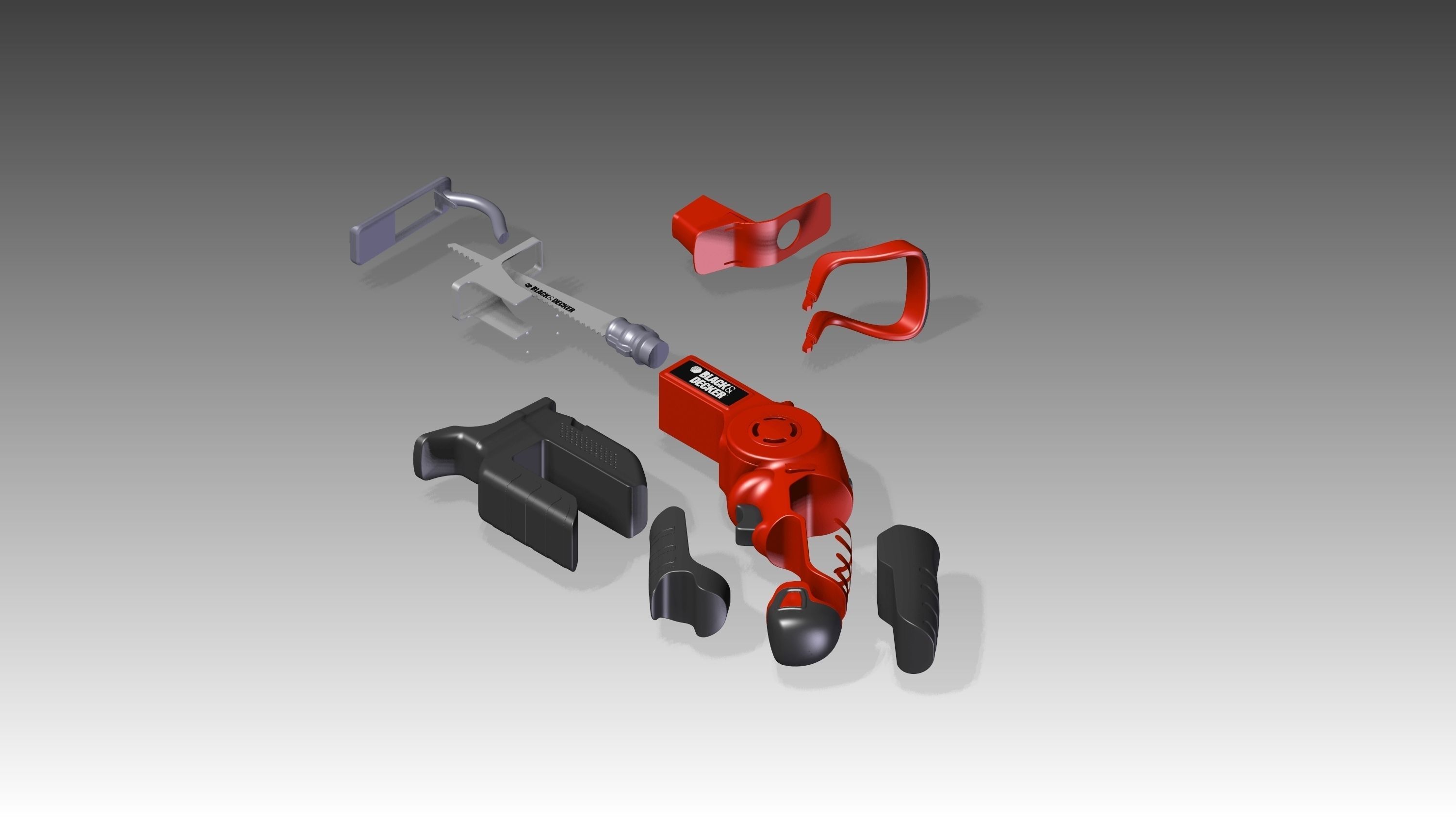 Black Decker Reciprocating Saw Free 3D model_6