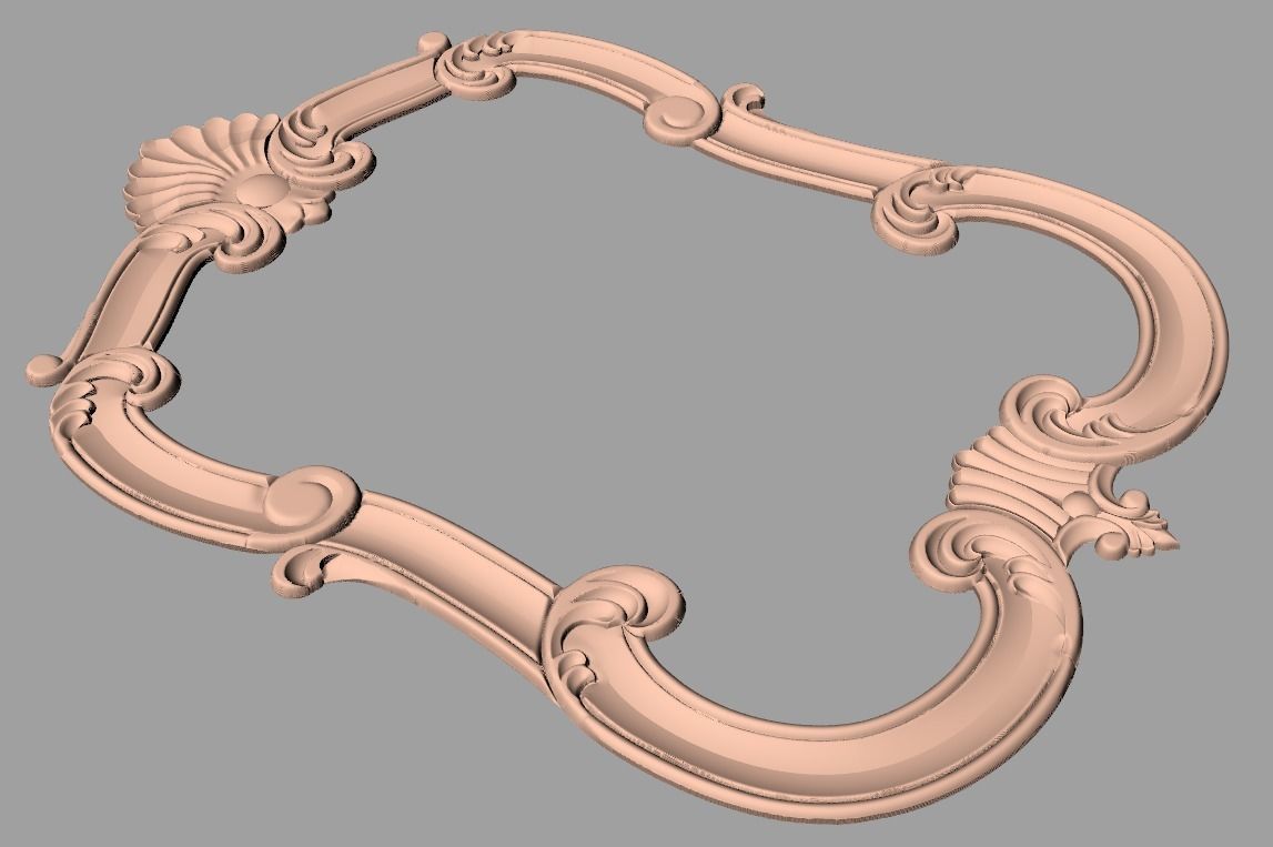 Photo frame 3D relief models STL Files used for CNC Router E996 3D model_1