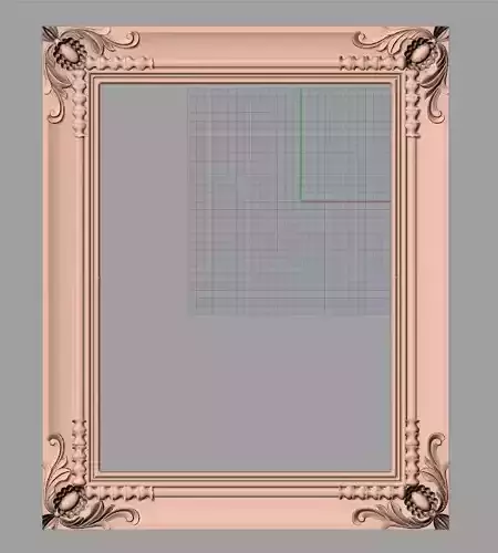 Photo frame 3D relief models STL Files used for CNC Router E981