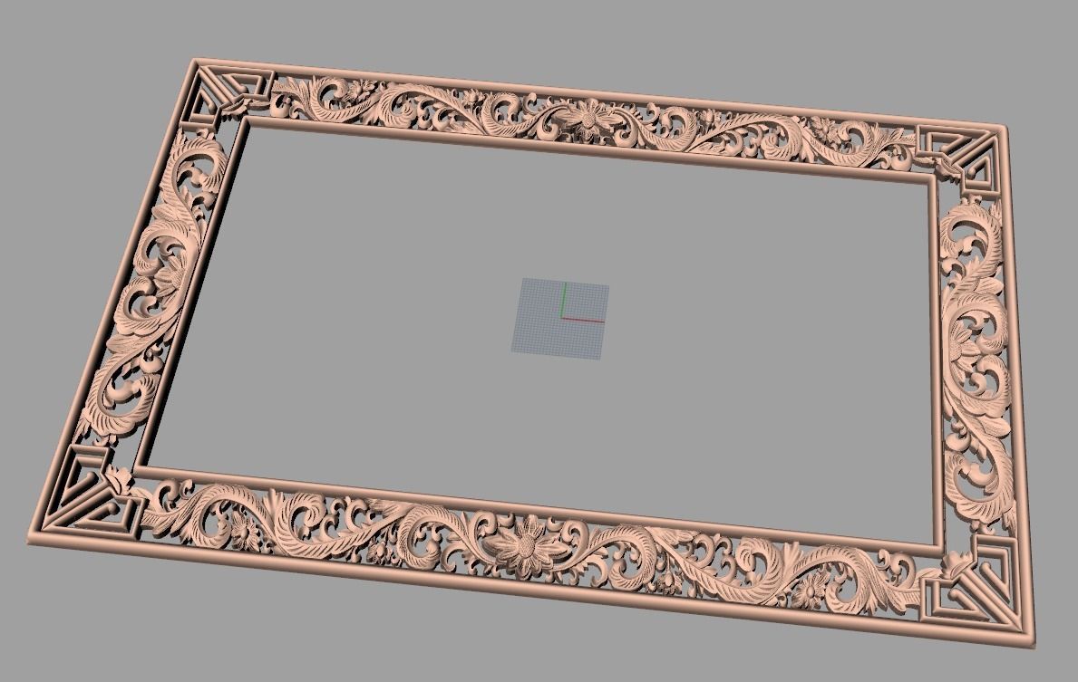 Photo frame 3D relief models STL Files used for CNC Router E980 3D model_1
