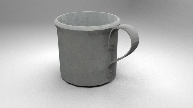 Old cup Low-poly 3D model