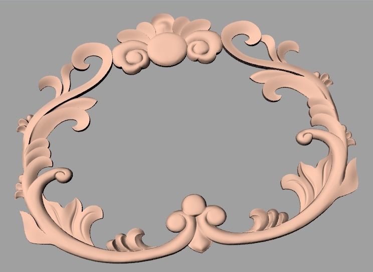 Photo frame 3D relief models STL Files used for CNC Router E979 3D model_1